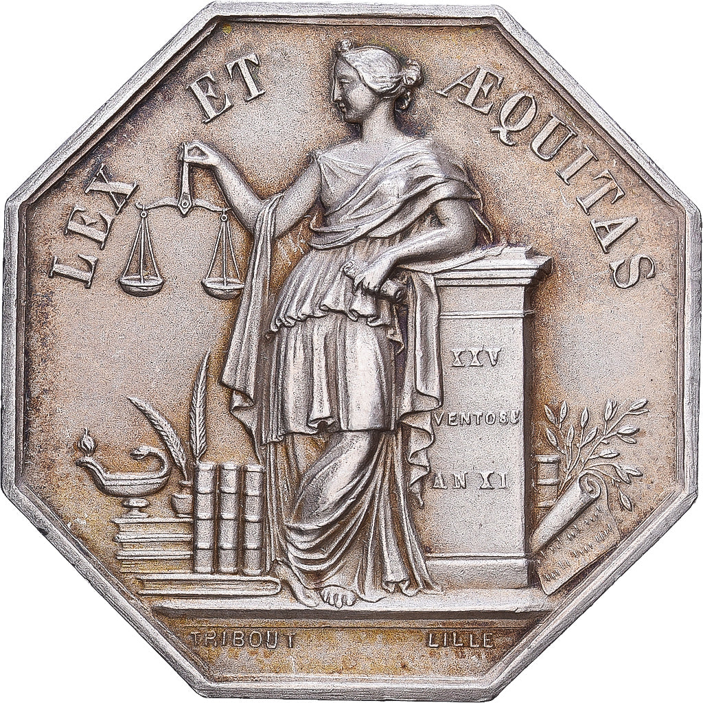 Francja, Token, Notaires de l'Arrondissement de Douai, Srebro, Tribout