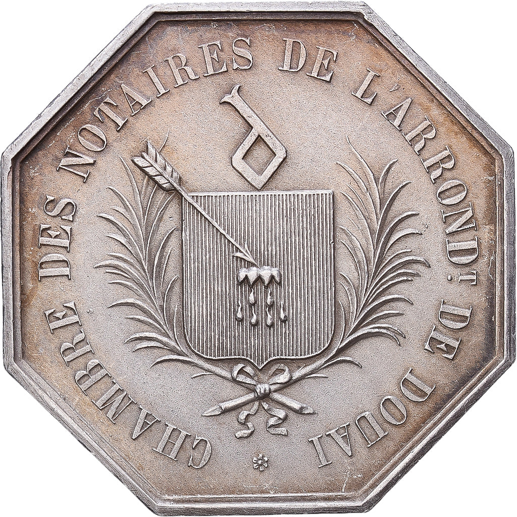 Francja, Token, Notaires de l'Arrondissement de Douai, Srebro, Tribout