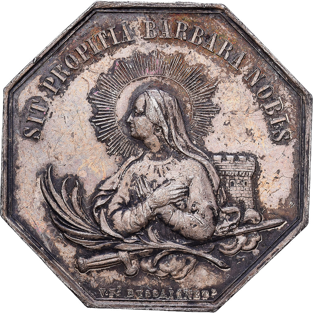 Francia, zeton, Compagnie des Mines à Charbon d'Aniche, 1774, Plata