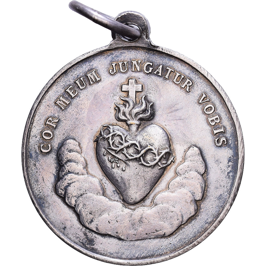 Frankrijk, Medaille, Marie, Coeur sacré de Jésus, Zilver, PR