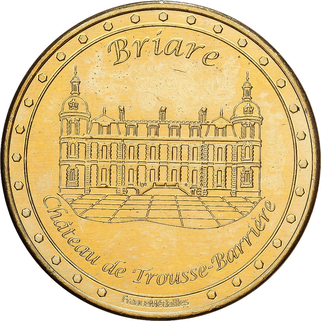 Francja, medal, Château de Trousse-Barrière, Briare, Cupro-aluminium-nickel