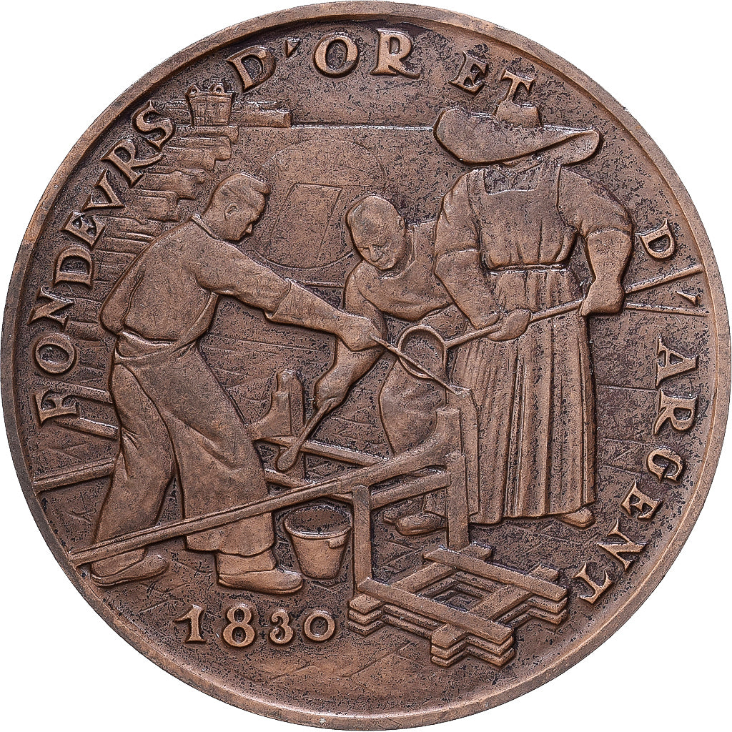 Francja, Token, Souvenir d'une visite à la Monnaie, Paris, Brązowy, AU(55-58)