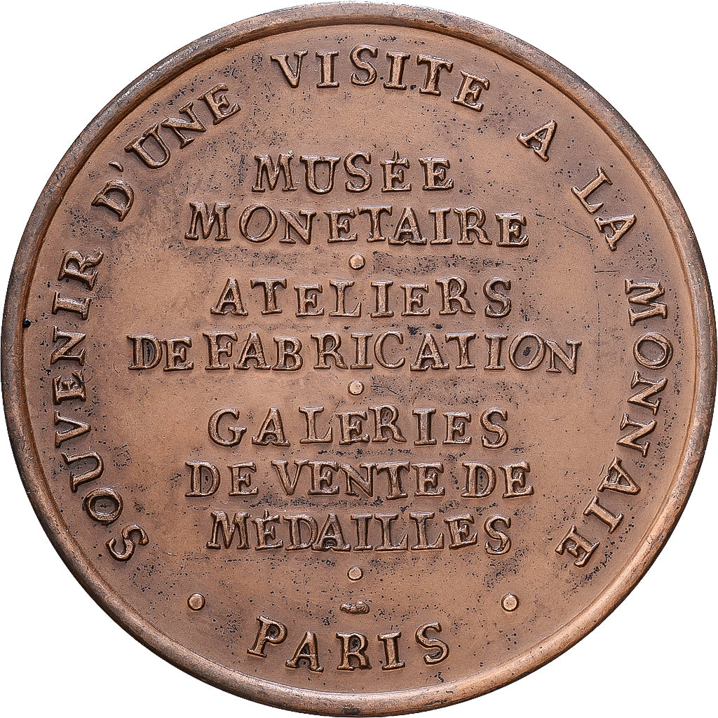 Francja, Token, Souvenir d'une visite à la Monnaie, Paris, Brązowy, AU(55-58)