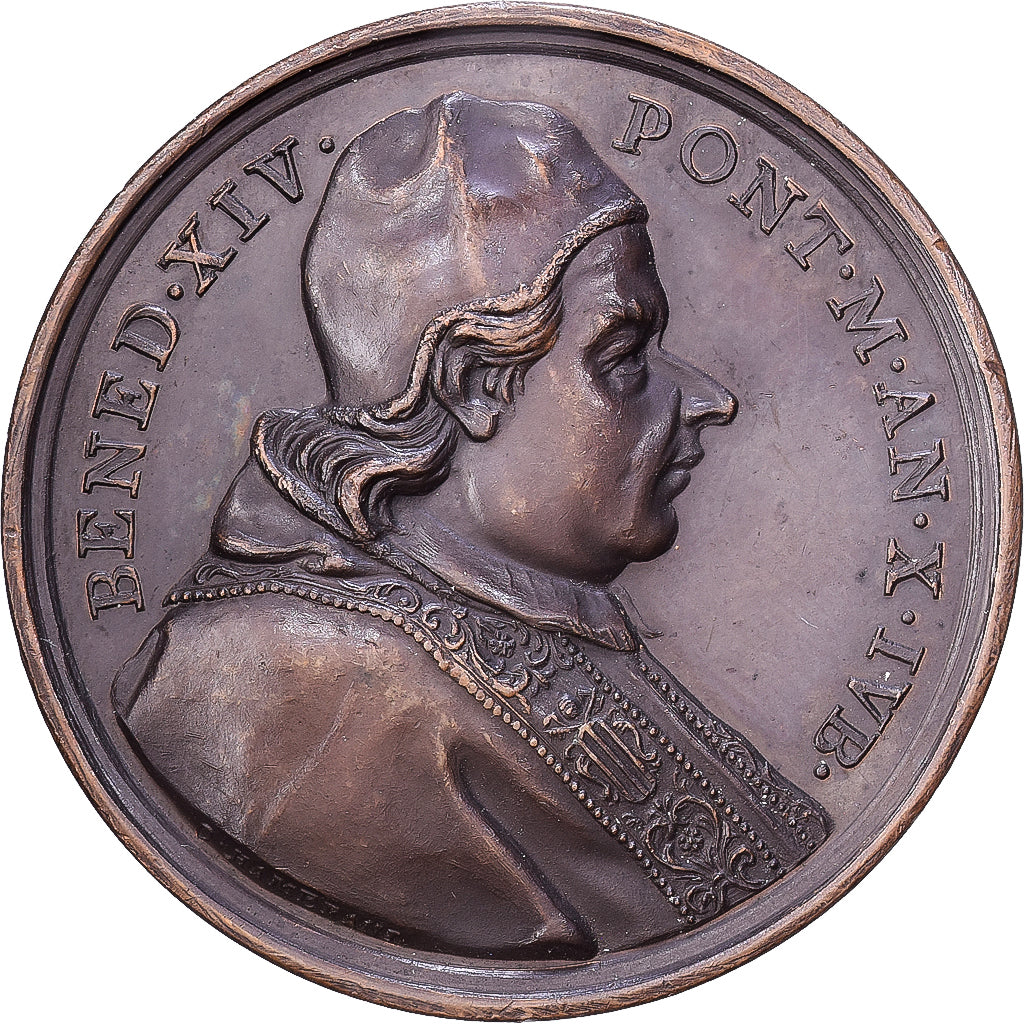 Vaticaanstad, Medaille, Benoit XIV, l'Année Sainte, Bronzen, Hamerani