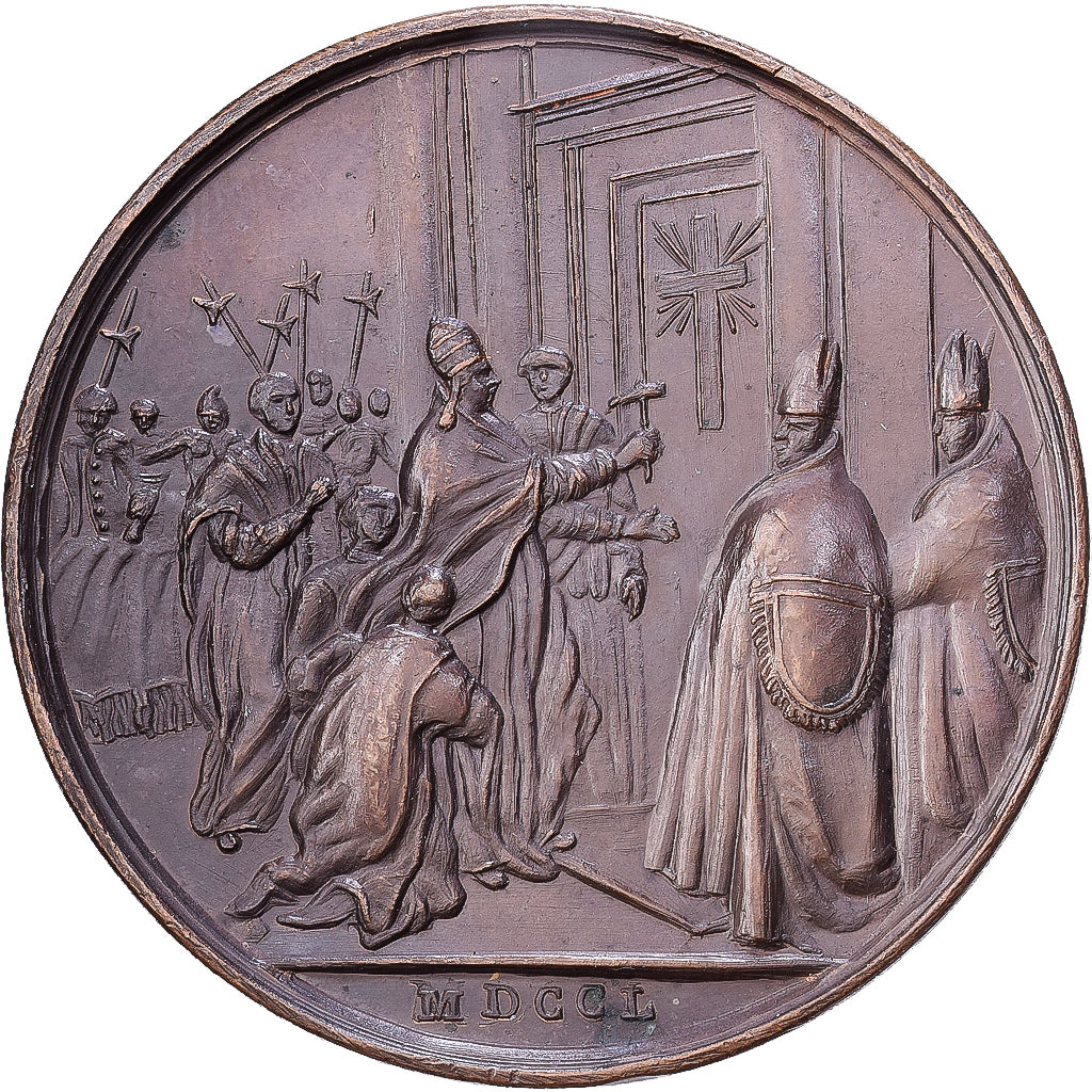 Vaticaanstad, Medaille, Benoit XIV, l'Année Sainte, Bronzen, Hamerani