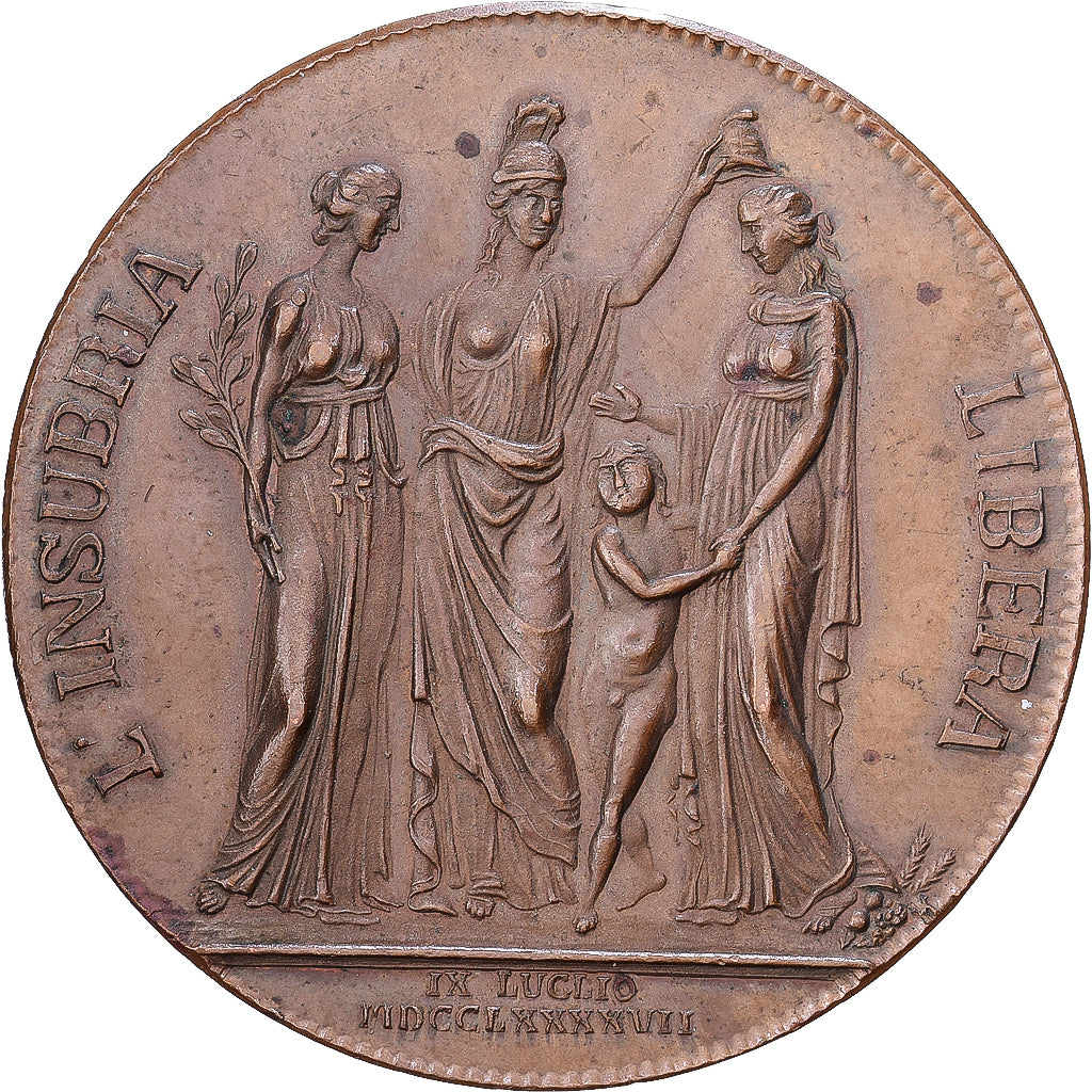 Italië, Medaille, Fondation de la République Cisalpine, 1797, Bronzen