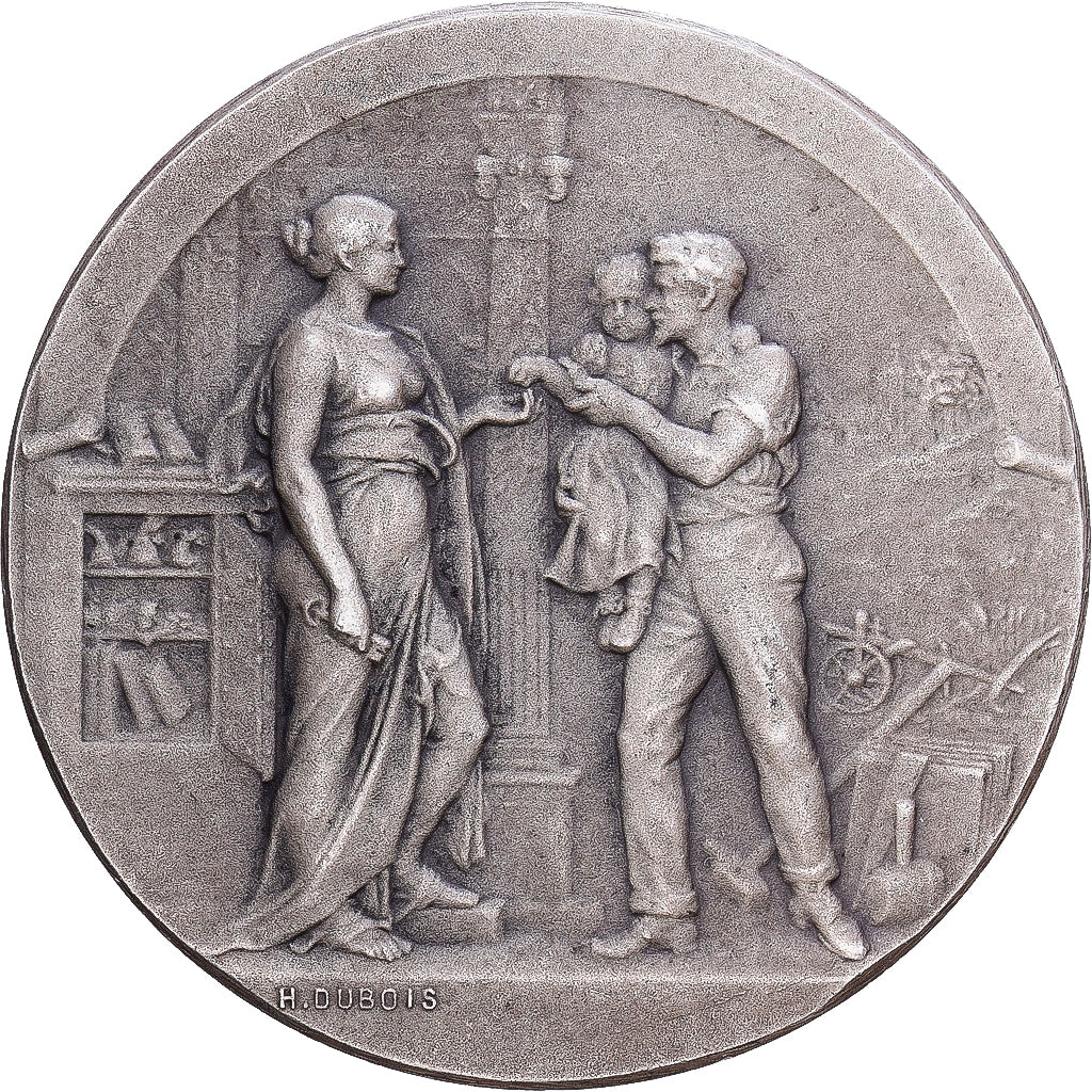Francia, medaglia, Caisse d'Epargne de Rouen, 1912, Argento, Dubois.H, BB+