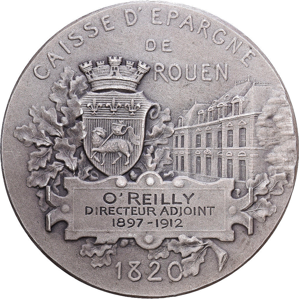 Francia, medaglia, Caisse d'Epargne de Rouen, 1912, Argento, Dubois.H, BB+