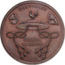 Italia, medalla, Expédition de Rome, Général Oudinot, 1849, Bronce