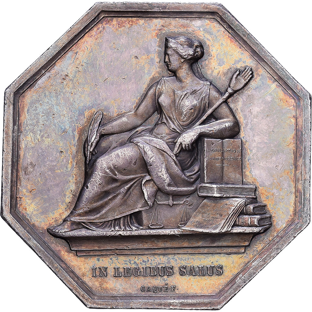 Francia, ficha, Le Droit, Journal des Tribunaux, 1835, Argento, Caqué, SPL-