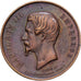 Francja, medal, Napoléon III, Eugénie Impératrice, Miedź, Caqué, AU(50-53)