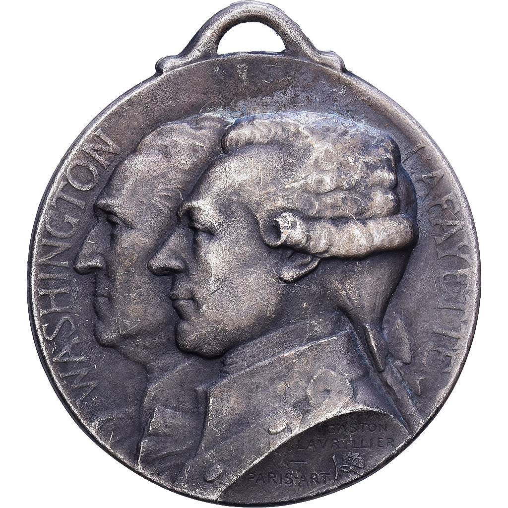 France, Médaille, Journée de Paris, 1917, Washington and Lafayette, 1917