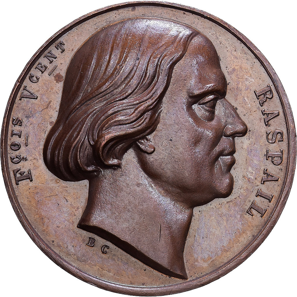 Francia, medalla, François Vincent Raspail, Elu Représentant du Peuple, 1848