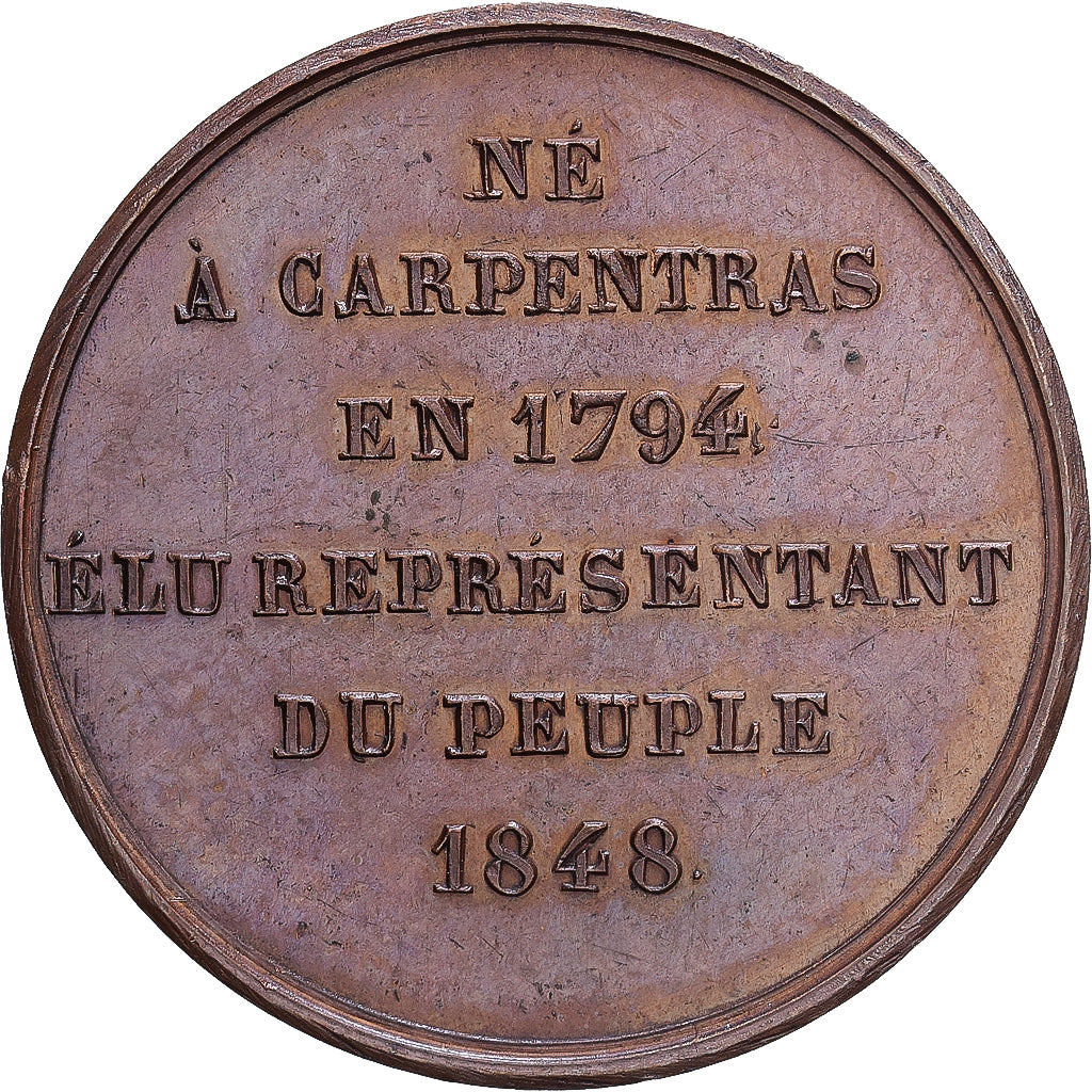 Francia, medalla, François Vincent Raspail, Elu Représentant du Peuple, 1848