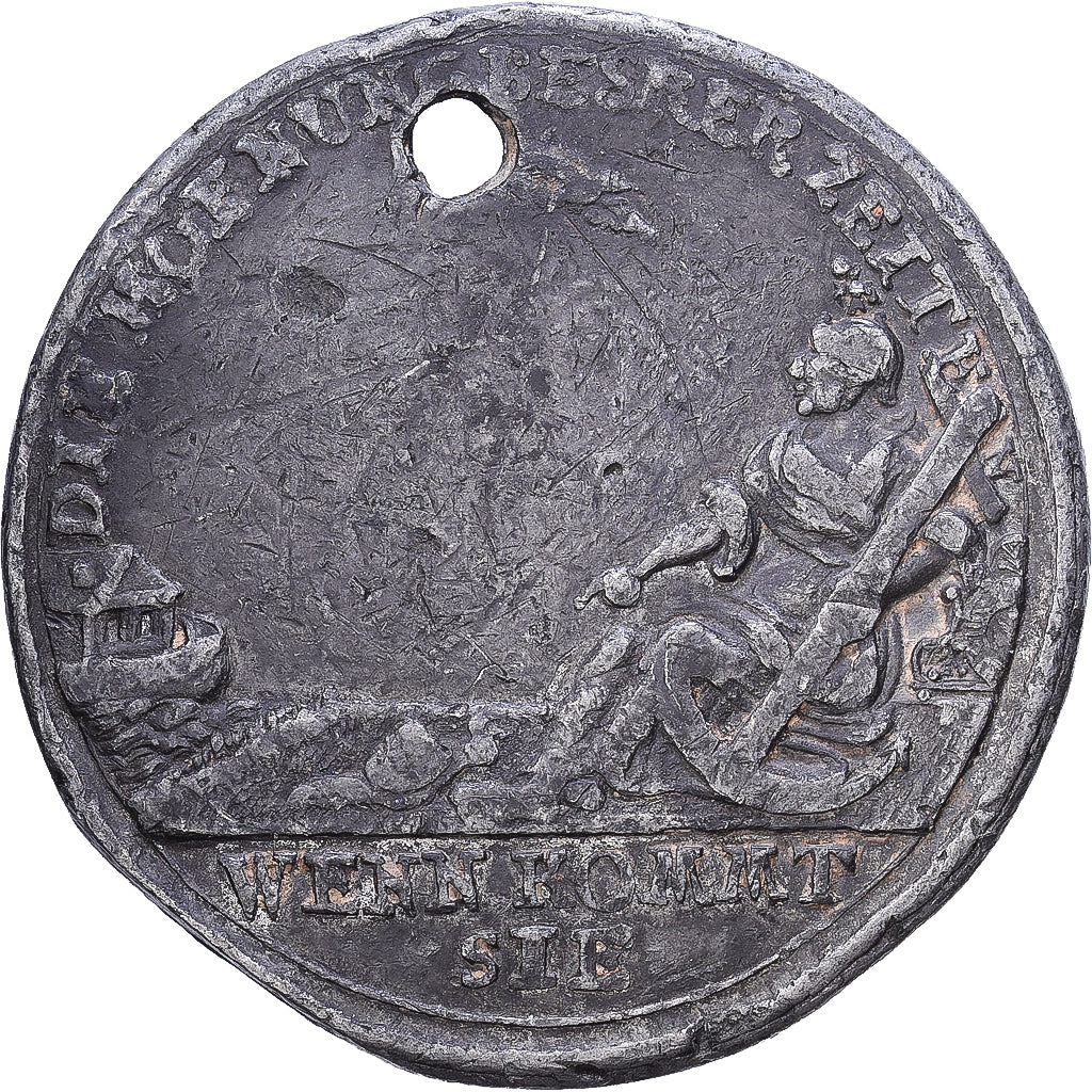Allemagne, Médaille, Not und Teuerung, 1773, Etain, TB+