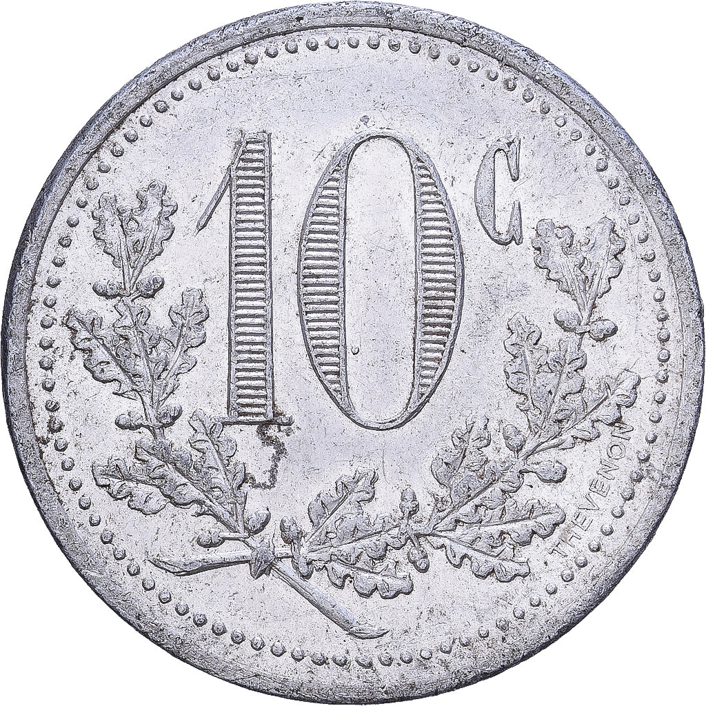 França, ,, 10 Centimes, 1921, Hirson, EF(40-45), Alumínio, Elie:10.2
