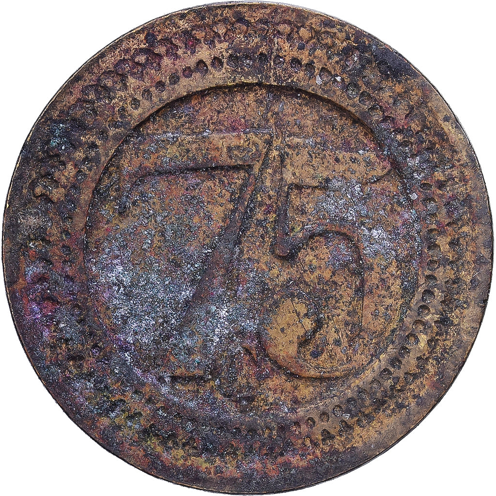 France, A Consommer, 75 Centimes, Wagon, TB, Laiton