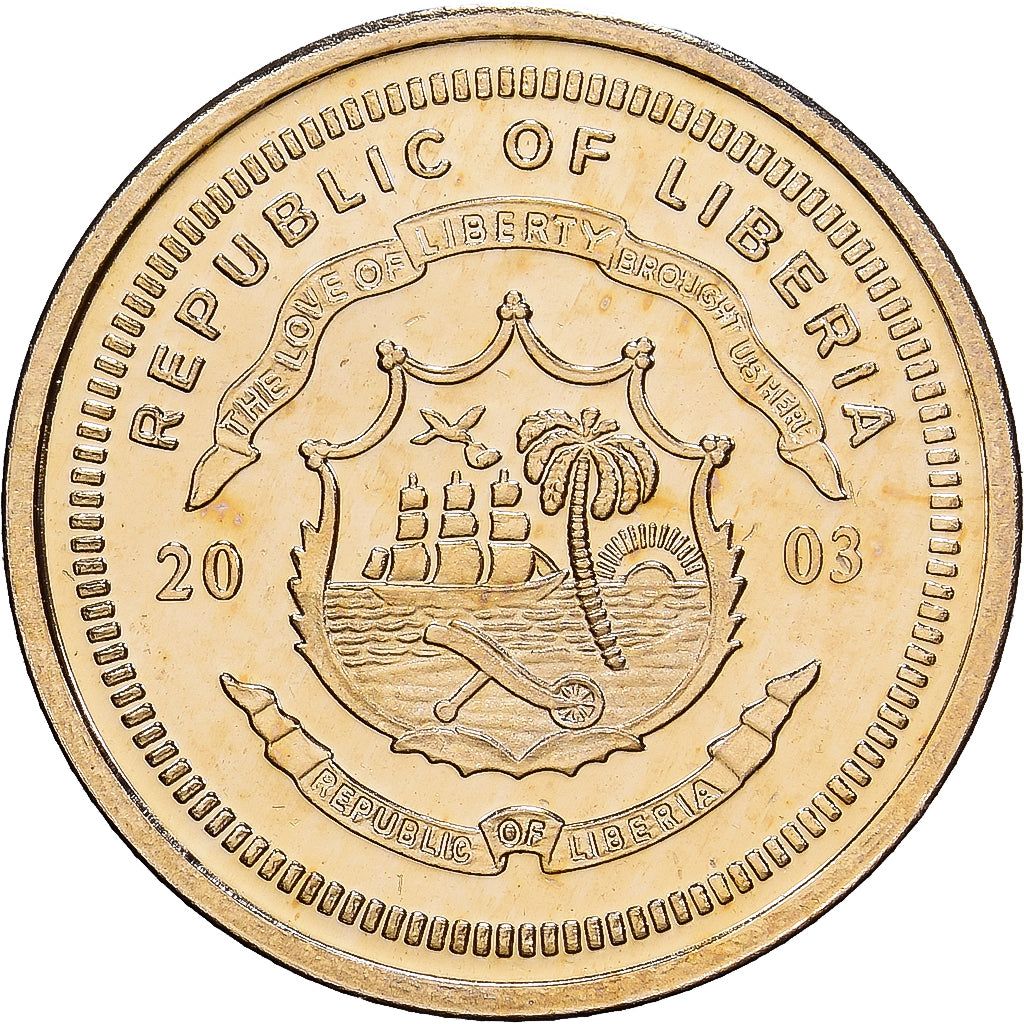 Liberia, 10 Dollars, Jean-Paul II, 2003, Gold, STGL