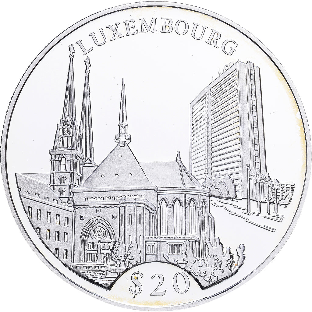 Liberia, 20 Dollars, 2000, Luxembourg, Silber, STGL