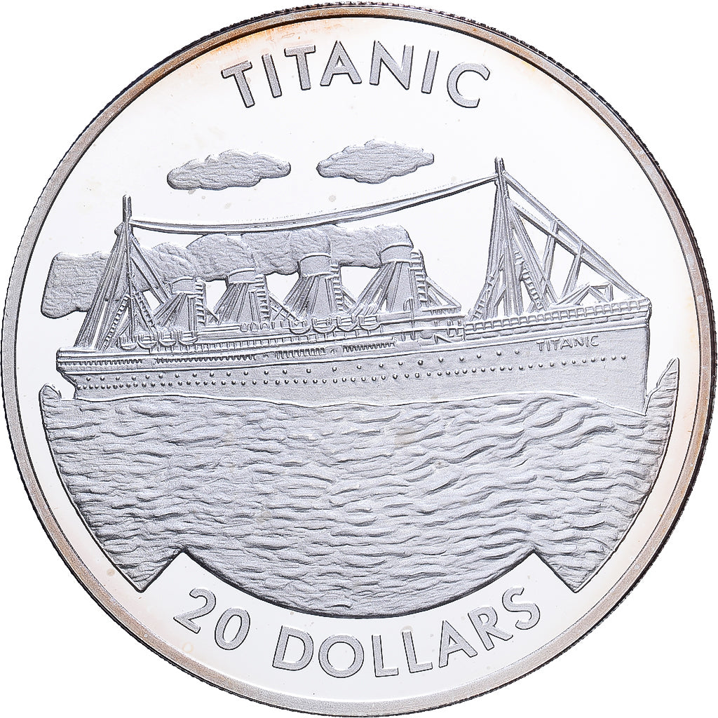 Liberia, 20 Dollars, 2000, Titanic, Silver, MS(65-70)