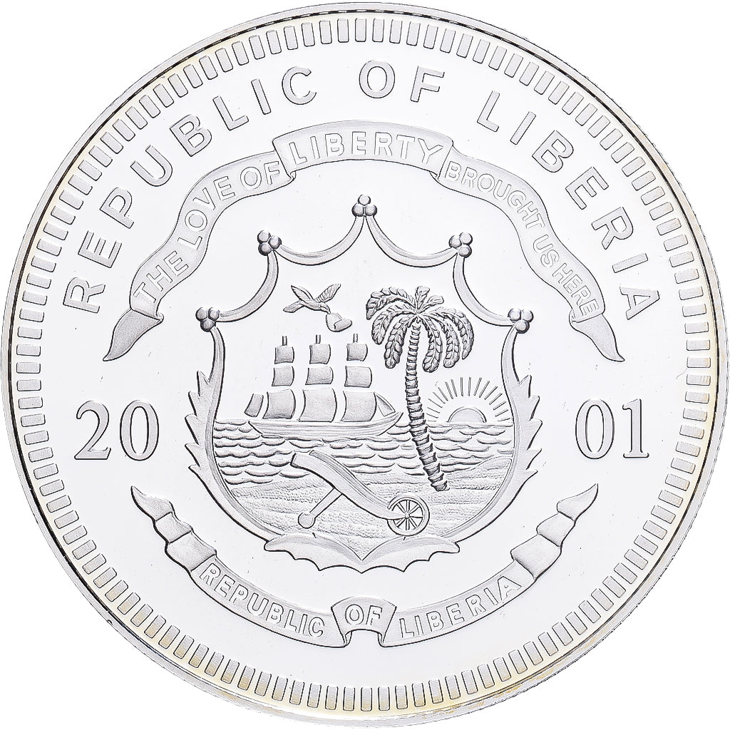 Liberia, 20 Dollars, Deutschland, 2001, FS, Argento, FDC