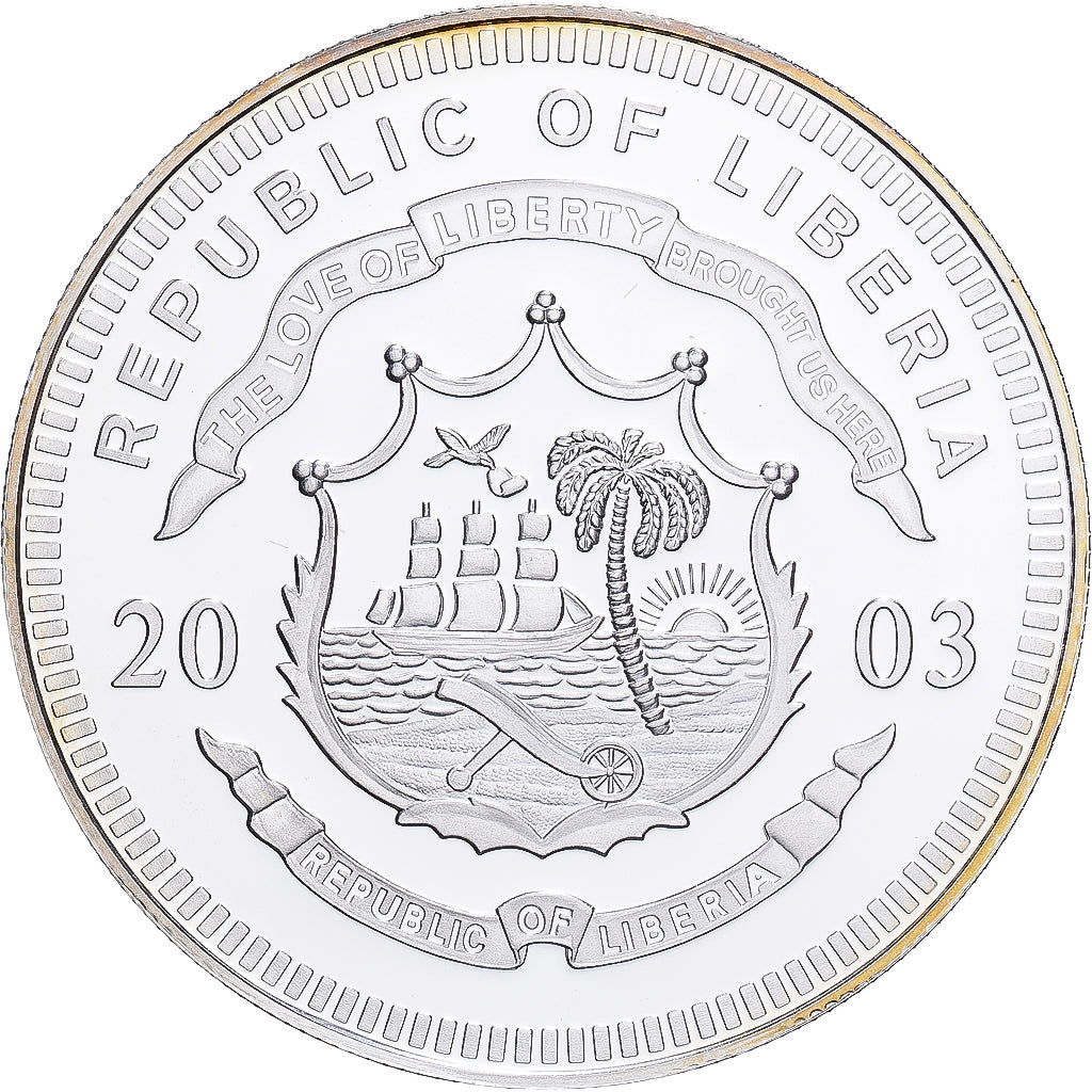 Liberia, 20 Dollars, 2003, Mouflon, Silver, MS(65-70)