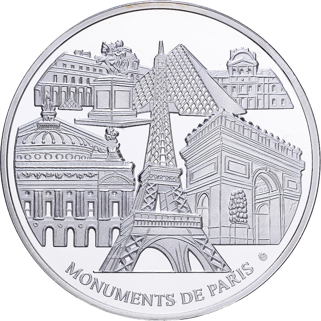 Francja, medal, Monuments de Paris, L'Arc de Triomphe, Miedź platerowana