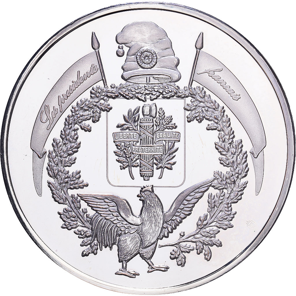 França, medalha, Les Présidents de la République, Gaston Doumergue, Prata