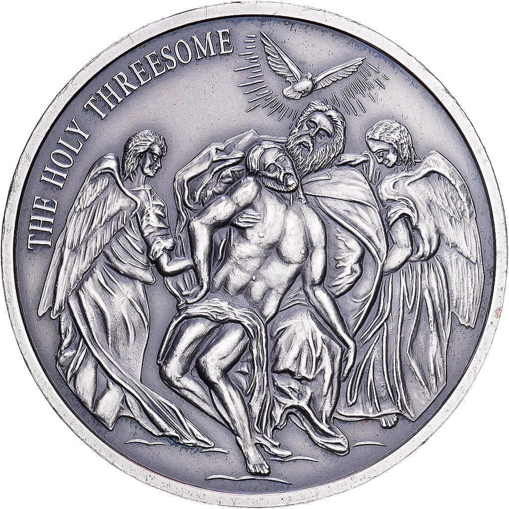 Francja, medal, The Holy Threesome, Srebro platerowane miedzią, MS(64)