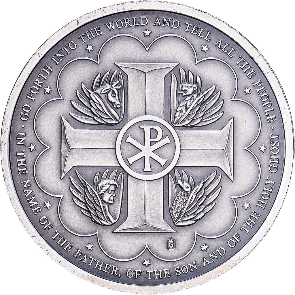 Francja, medal, The Holy Threesome, Srebro platerowane miedzią, MS(64)