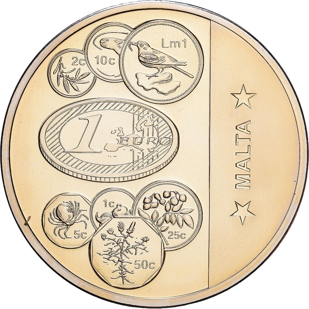 Malta, medal, L'Europe, Malte, Miedź-Nikiel, MS(64)