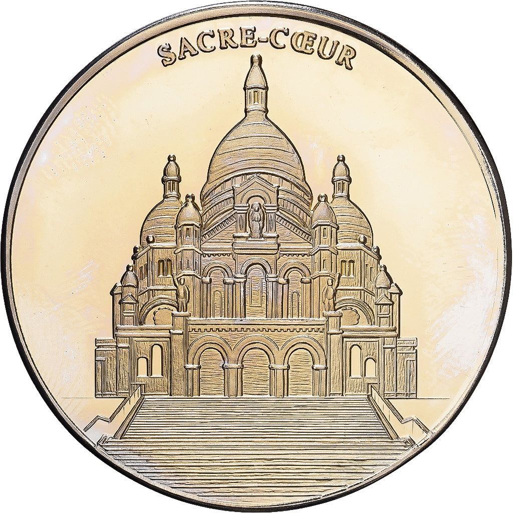 Francia, medaglia, Monuments de Paris, Sacré Coeur, Copper Plated Silver, FDC