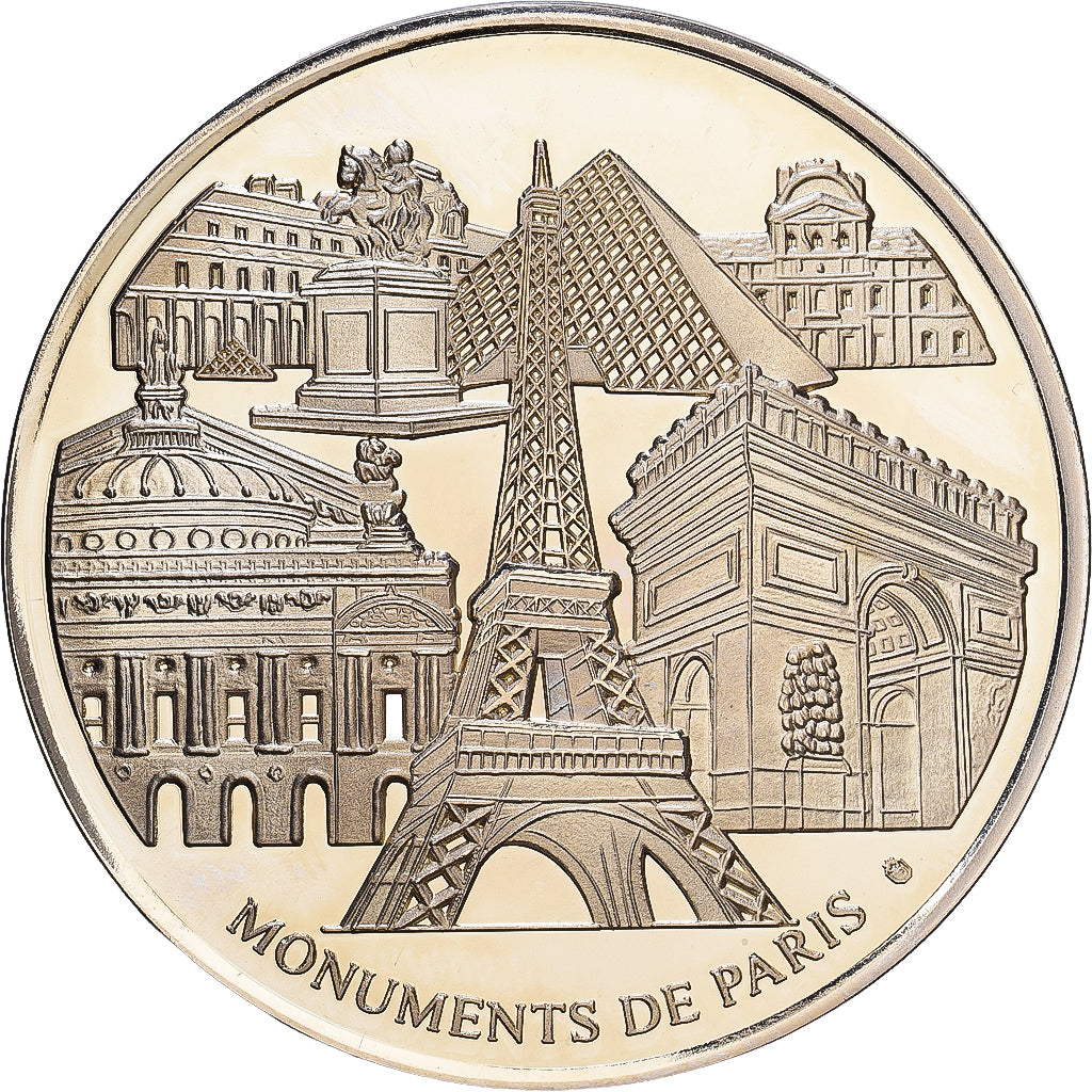 Francia, medaglia, Monuments de Paris, Sacré Coeur, Copper Plated Silver, FDC