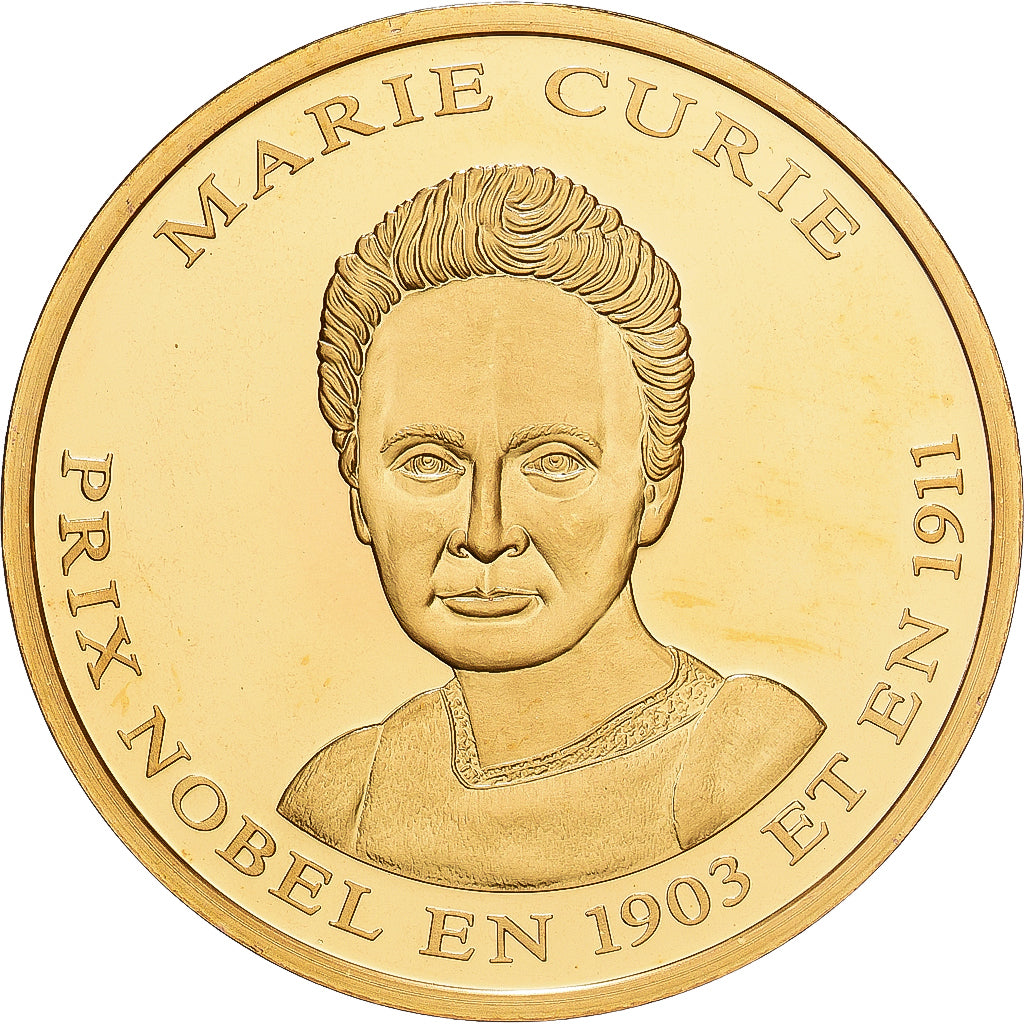 Francia, medalla, Marie Curie, Copper Gilt, FDC