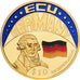 Liberia, 10 Dollars, Ecu Germany, 2001, Pokryte Miedź- Nikiel, MS(65-70)