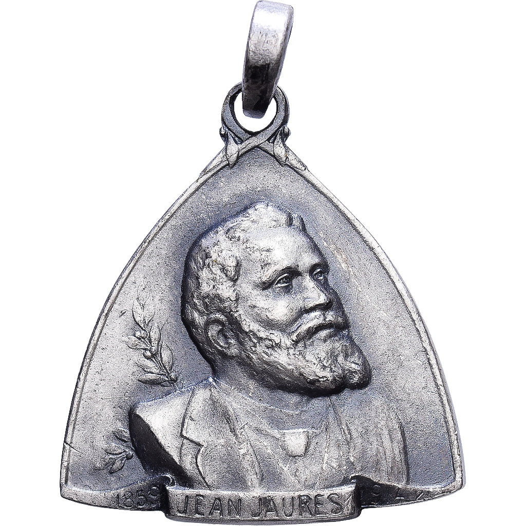 Francia, medalla, Jean Jaurès, Martyr de la Paix, 1914, Bronce plateado, EBC