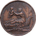 França, medalha, Naissance de Henri Duc de Bordeaux, 1820, Bronze, VF(30-35)