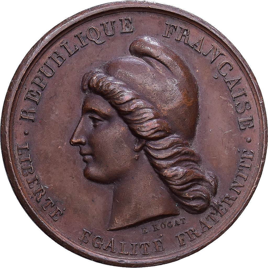 Frankreich, Medaille, Distribution des Drapeaux, 20 avril, 1848, Kupfer, Rogat