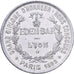 Francia, zeton, Société anonyme des Eden Bars, Lyon, 1892, Aluminio, MBC+