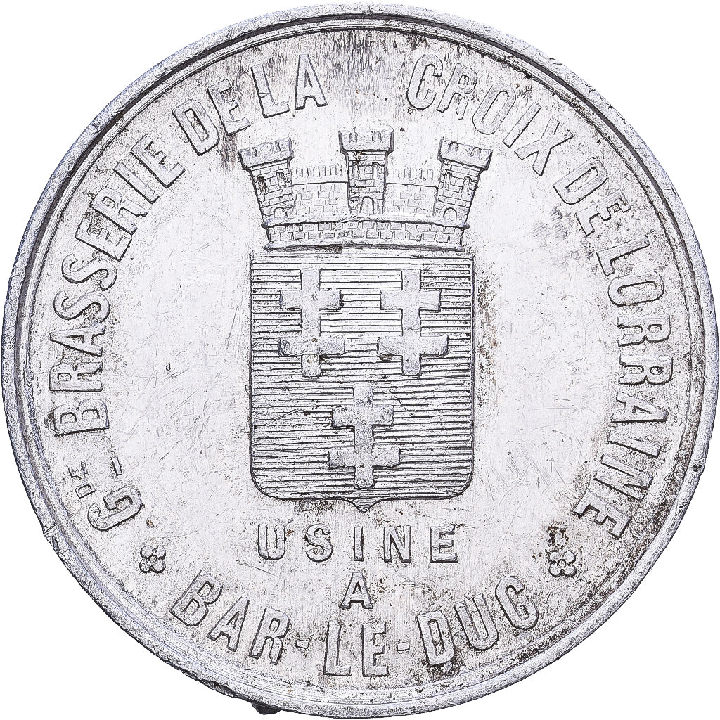 Francja, Token, Grande Brasserie de la Croix de Lorraine, Bar-le-Duc, Aluminium