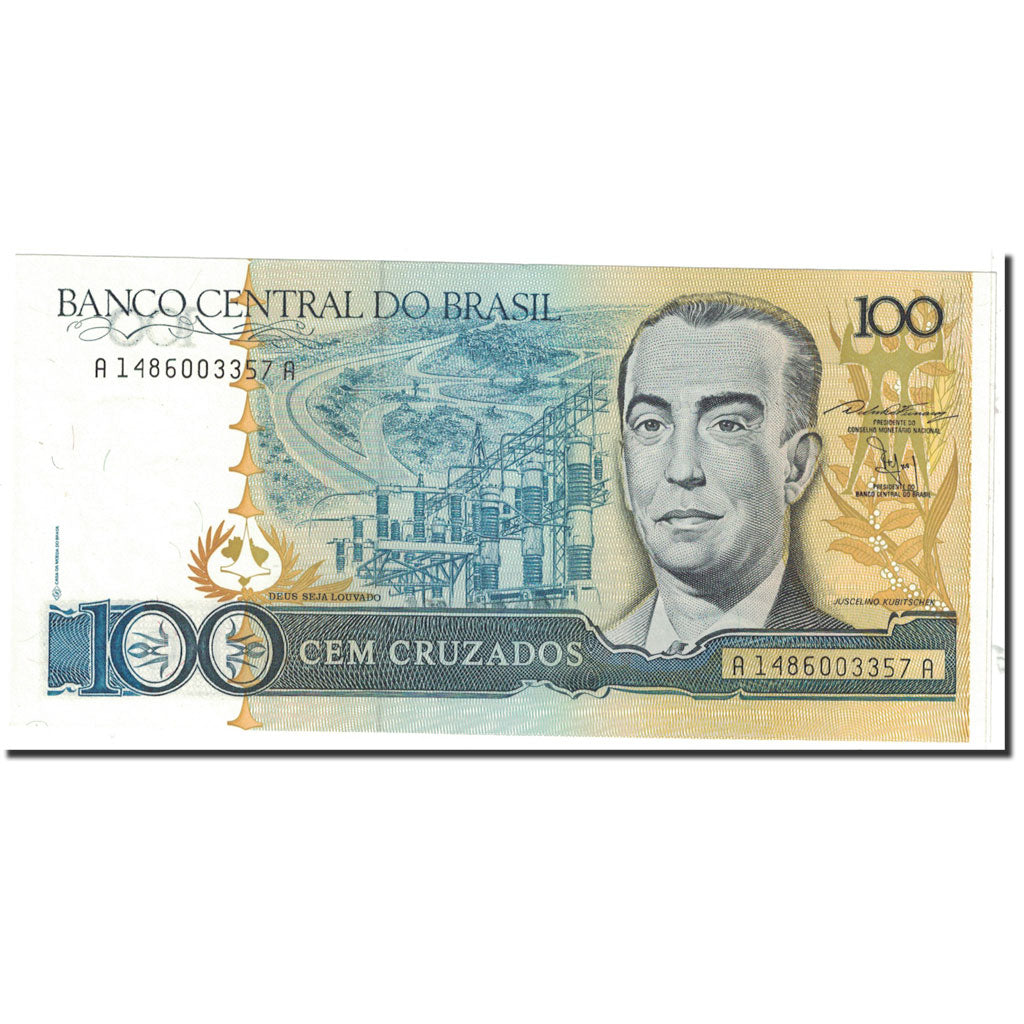 Banknote, Brazil, 100 Cruzados, 1987, Undated, KM:211b, UNC(65-70)