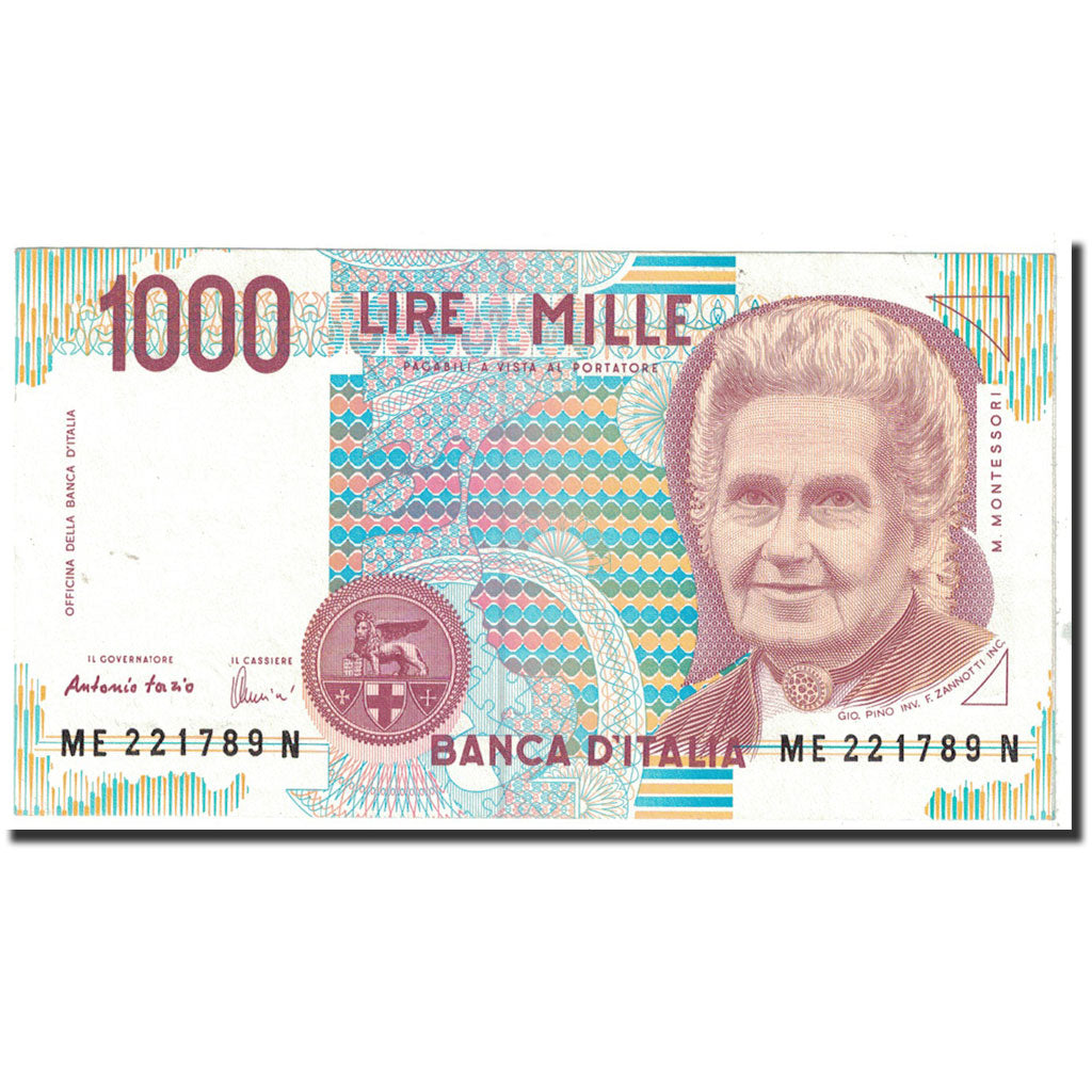 Banknote, Italy, 1000 Lire, 1990, Undated, KM:114c, UNC(65-70)