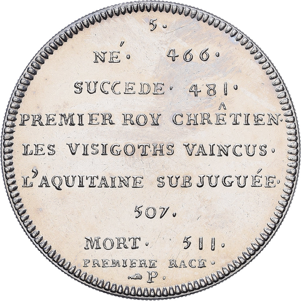 Francia, medaglia, Les Rois de France, Clovis, Nichel, SPL