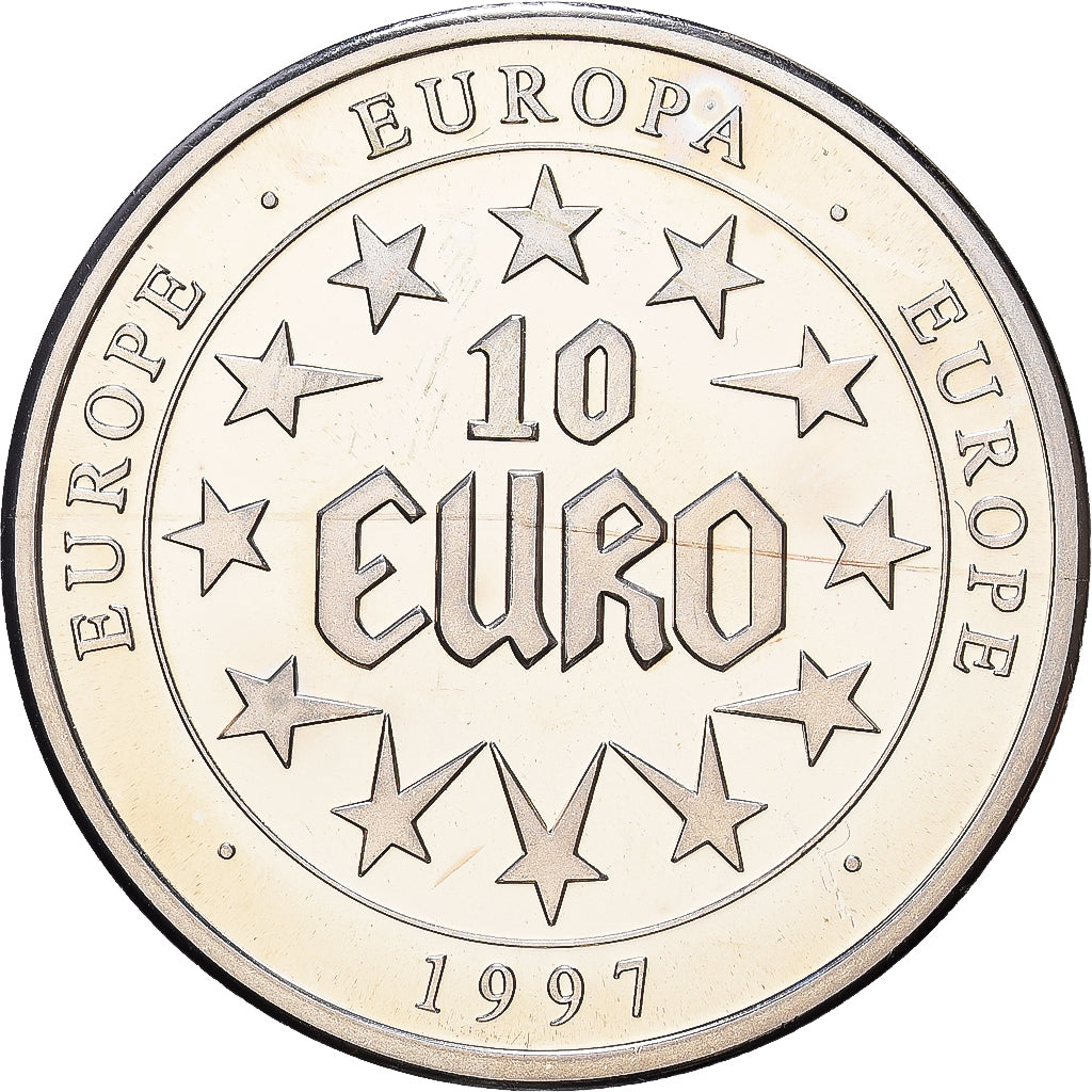 Francia, medaglia, 10 Euro Europa, 1997, Copper Plated Silver, SPL