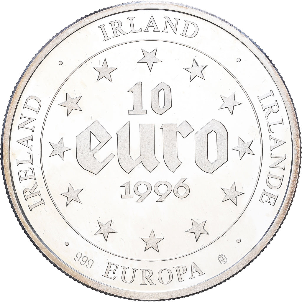 Ireland, 10 Euro, Europa, 1996, Silver, MS(63)