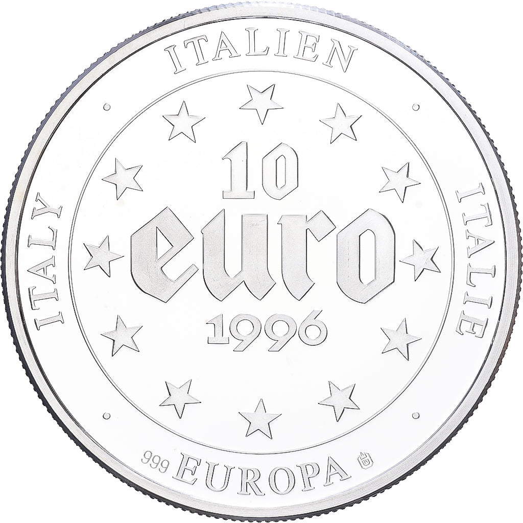 Italy, 10 Euro, Europa, 1996, Silver, MS(63)