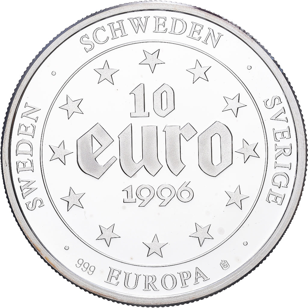 Sweden, 10 Euro, Europa, 1996, Silver, MS(63)