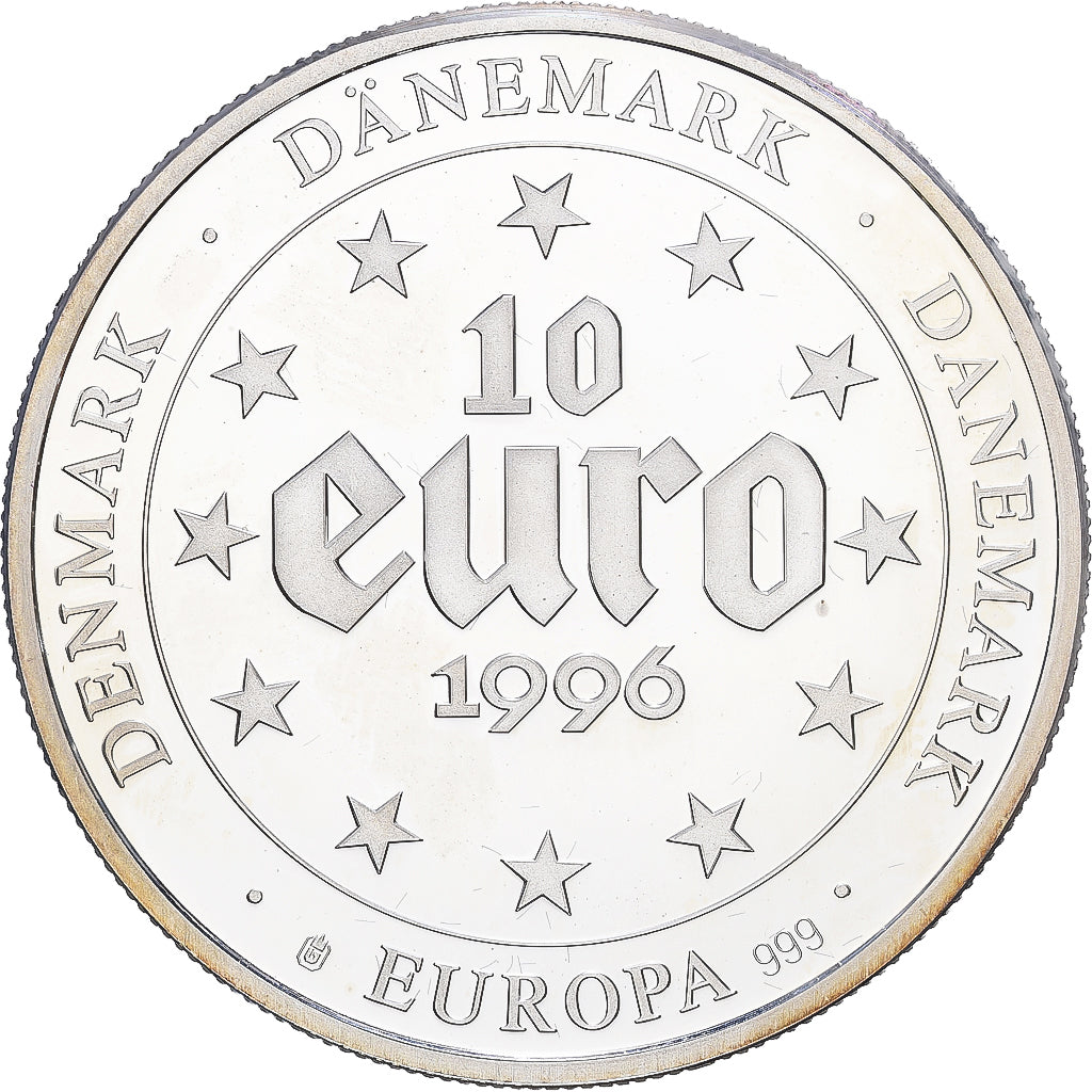 Danimarca, 10 Euro, Europa, 1996, Argento, SPL