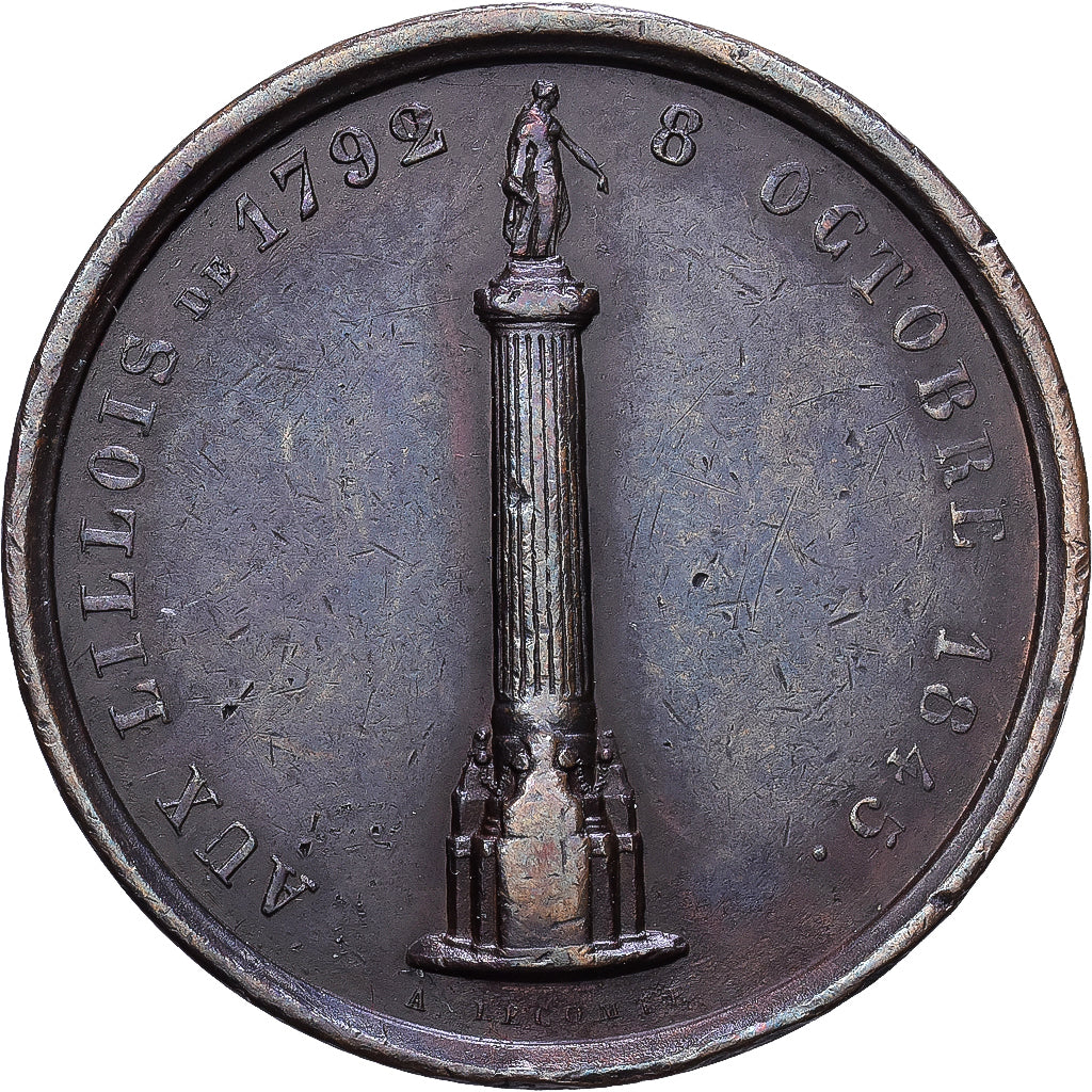 Frankreich, Medaille, Hommage aux Lillois de 1792, 1845, Kupfer, Lecomte, SS