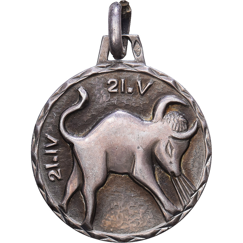 Frankrijk, Medaille, Signe Zodiacal, Taureau, 1956, Zilver, ZF